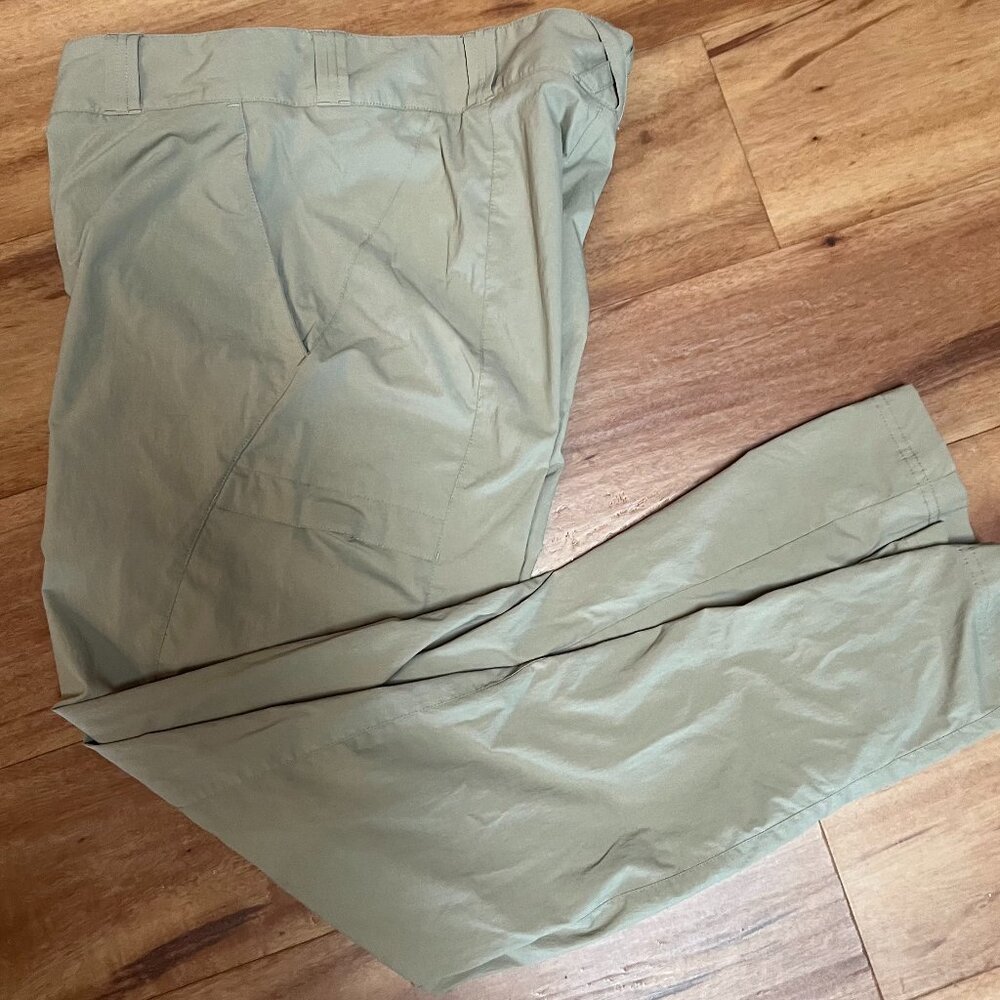 Exofficio Women's Sz 4 Travel pants hidden zip pocket roll up legs Khaki
